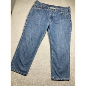 Carhartt Jeans Mens 44x30 (42x29) Blue Straight Relaxed Fit Farming Ranch Cowboy